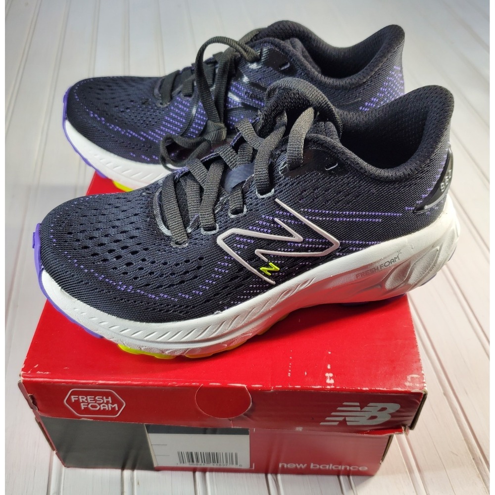 New Balance Youth Fresh Foam‎ X 860 Little Kid 11.5 Black Gray Purple White